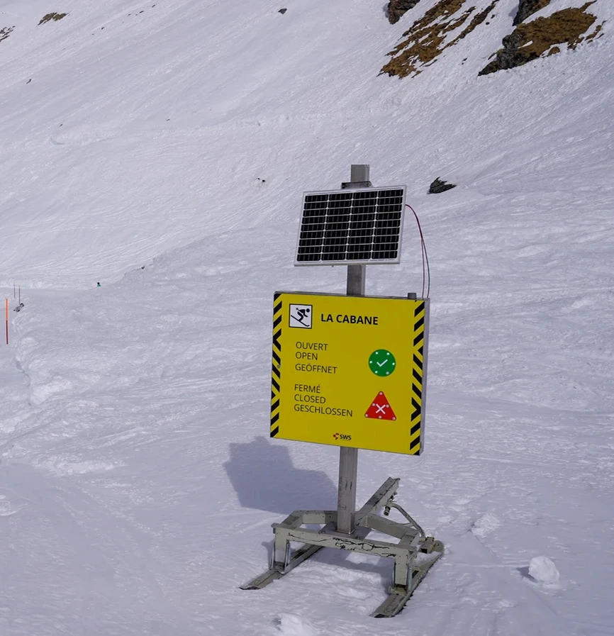SWS mobile Station im Schnee